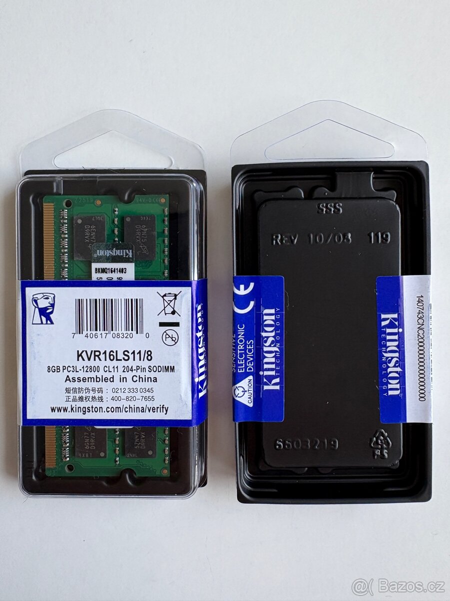 Nová paměť DDR3L 8Gb Kingston - 2