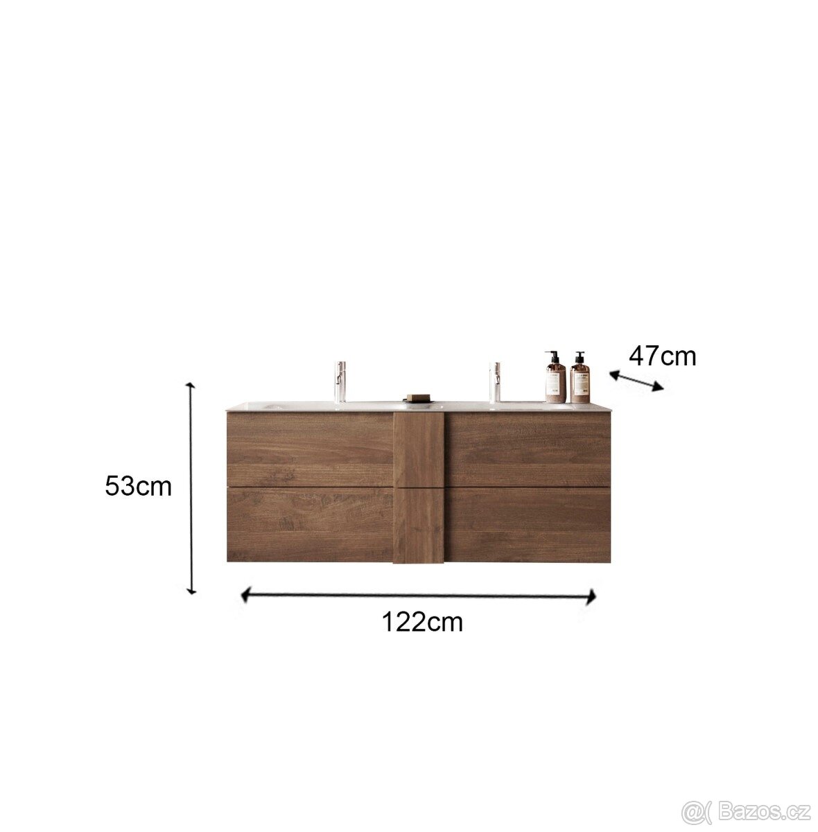 Závěsná skříňka do koupelny s umyvadlem Jupiter-S-120 mercur - 2