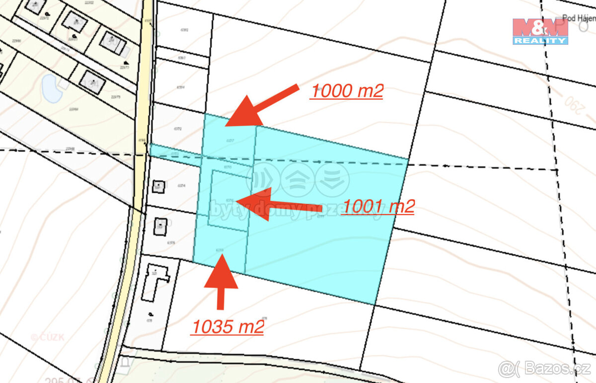 Prodej pozemku k bydlení, 1035 m², Svojšice - 2