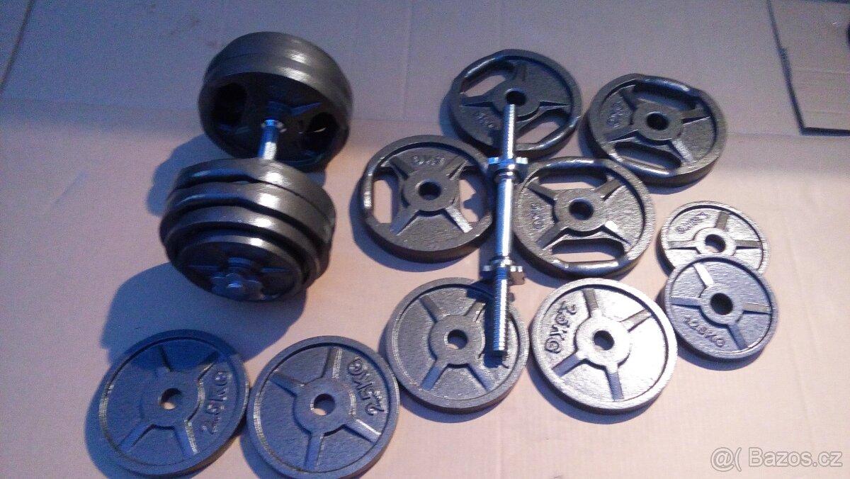 Jednoruční činkový set 2 x 30 kg - 2