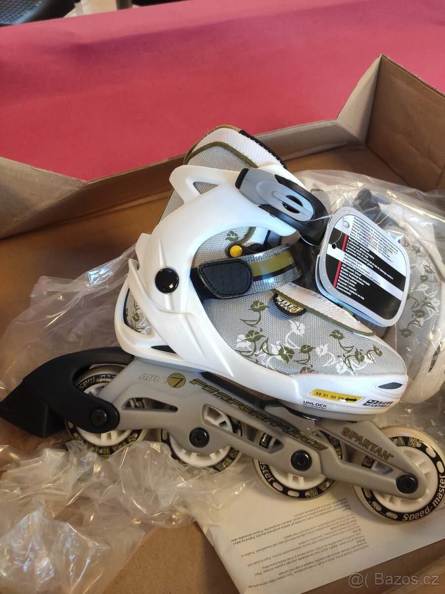 -NOVÉ- Kolečkové BRUSLE in-line nastavitelná vel. 29 - 32 - 2