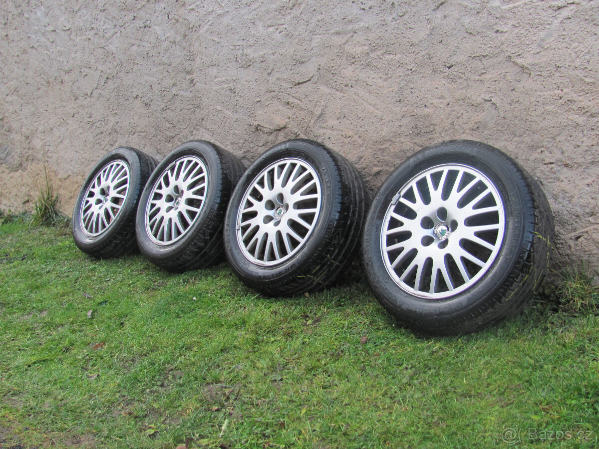 LETNÍ ALU ORIG. ŠKODA 16" - 5x100 - 205/55/R16 - 2