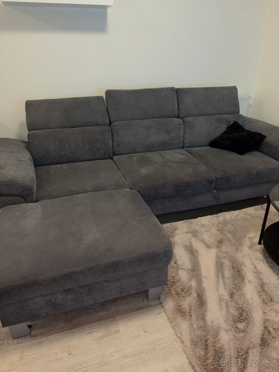 Roxa rozkládací rohová sedačka - 2