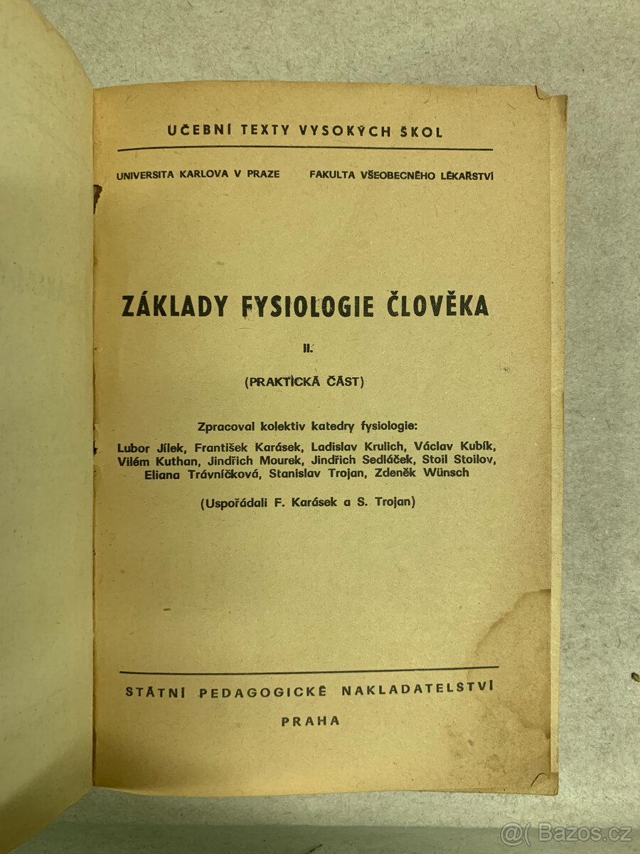 Kniha - Základy fysiologie člověka (2. díl) - 2