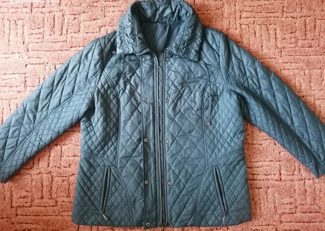 Dámská šedo-zelená bunda - 2