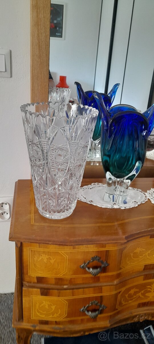 Broušená váza výška 30 cm - 2