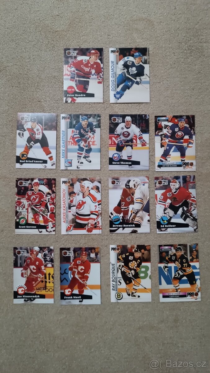 Hokejové kartičky NHL (90.léta 20.století) - 2