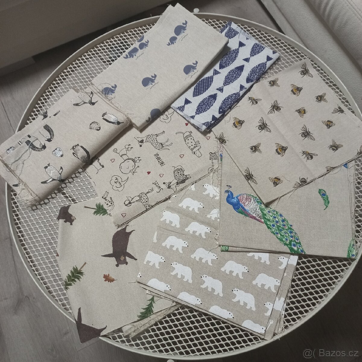 Zbytky látek, suché zipy - 2