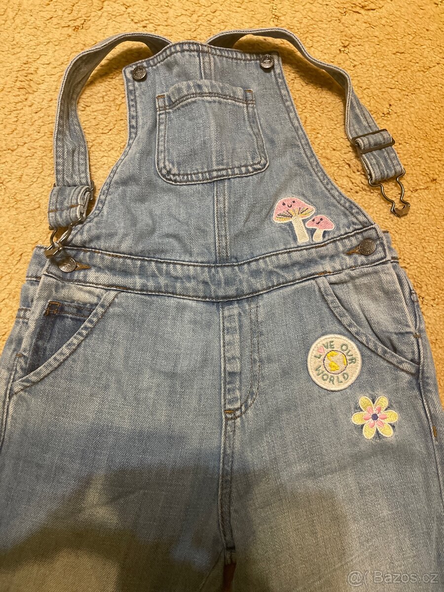 Dívčí džíny s laclem 6-7 let - 2