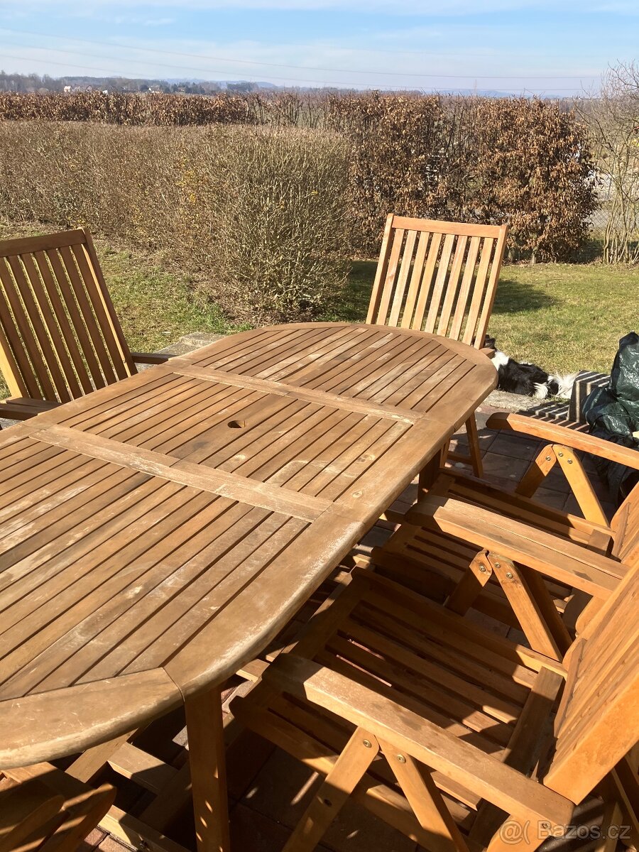 Zahradní sestava stůl +6 křesel - 2