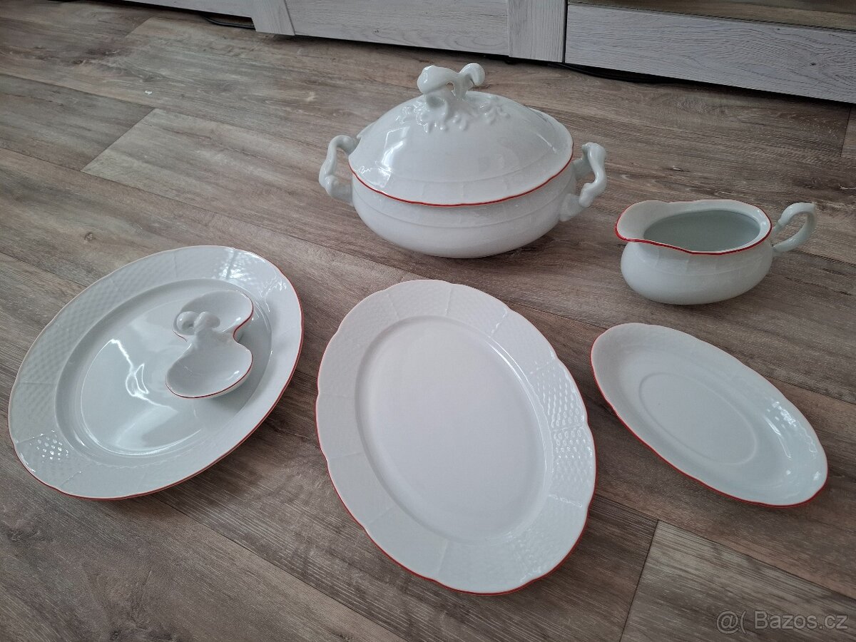 Porcelánový servírovací set Czechoslovakia - 2