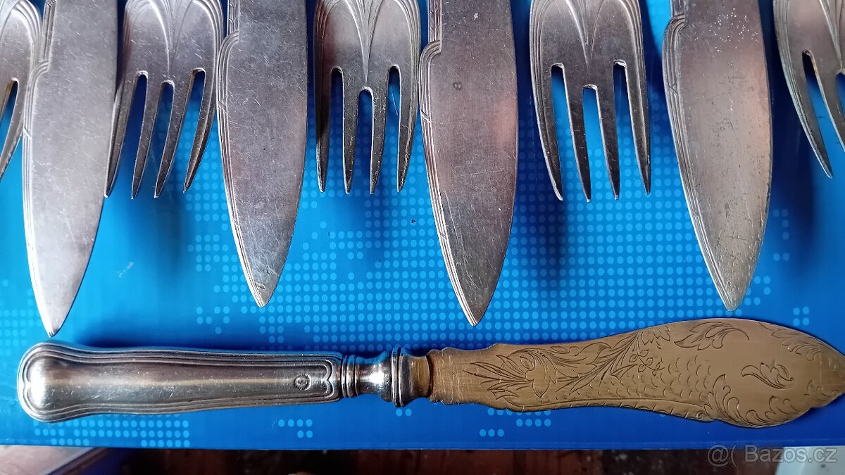 Secesní sada rybích příborů WMF - 2