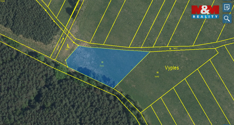 Prodej, louka, 2187 m2, Kladruby nad Labem - 2