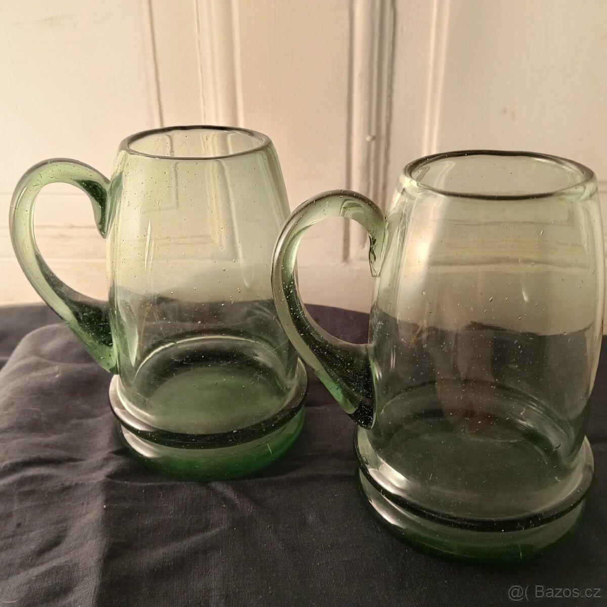 2x korbel ze zeleného skla - 2