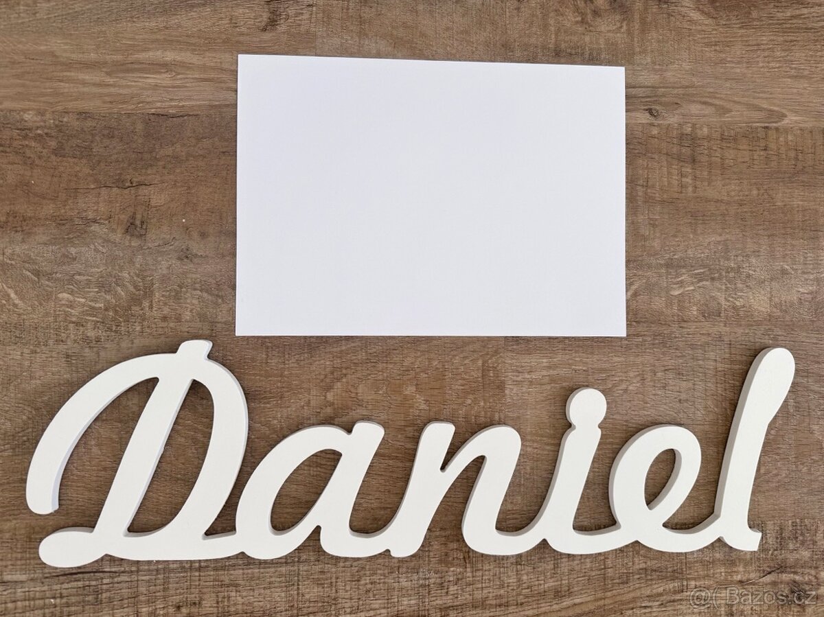 Velký 3D nápis na stěnu jméno Daniel - 2