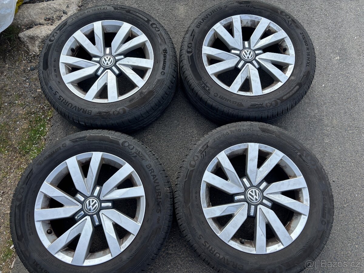 Alu orig letní sada VW Aragon 5x112 6,5J ET41 215/60 R16 - 2