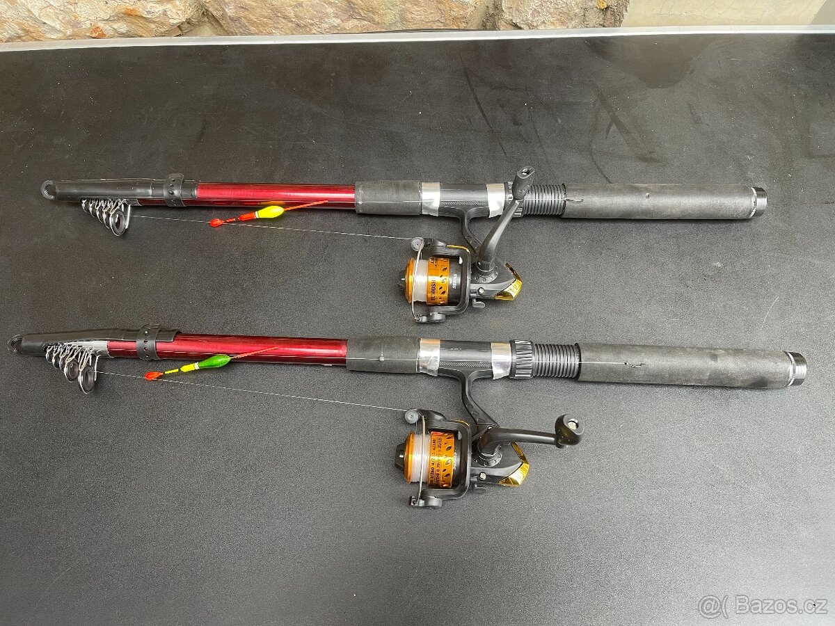 Sada na plavanou. Prut 3.6m Hunter pro, navijak serie 2000 - 2