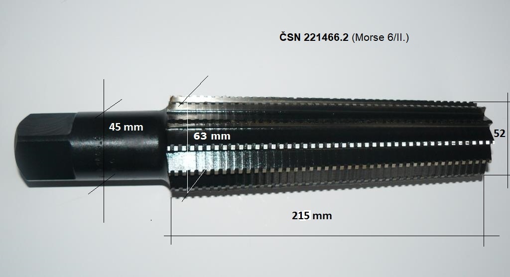 Výstružník kuželový M6/I-III pro Morse kužele (sada ) NOVÉ - 2