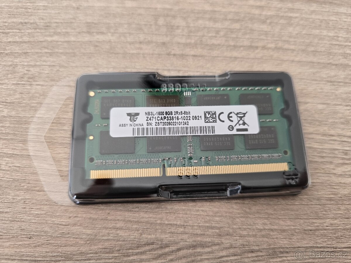Paměti RAM do notebooku DDR3 8GB 1600Mhz CL11 - 2