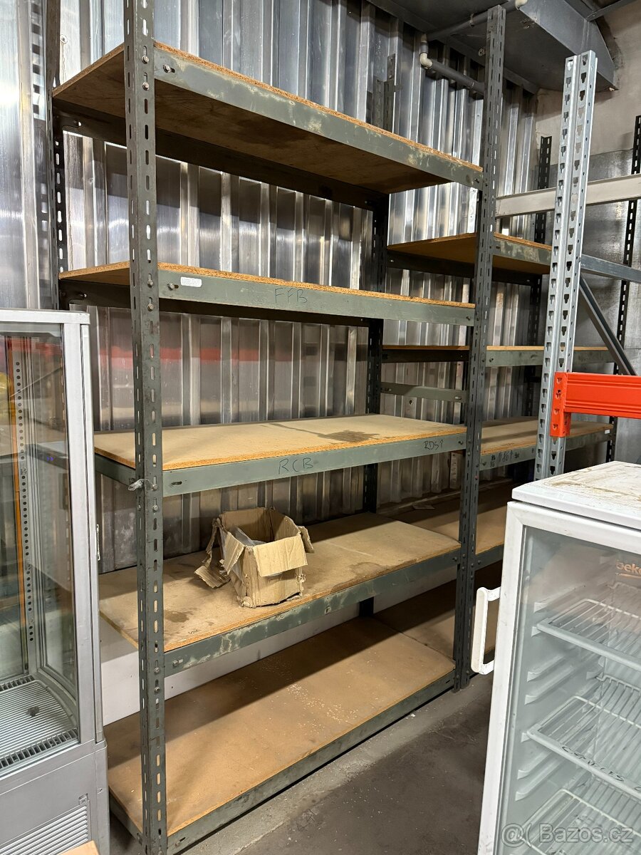 Průmyslový skladový regál – kovový, pevný - 2