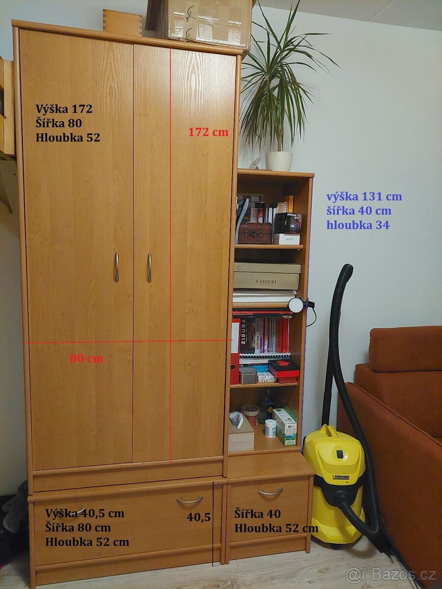 Variabilní nábytek (obýváková stěna) olše - 2