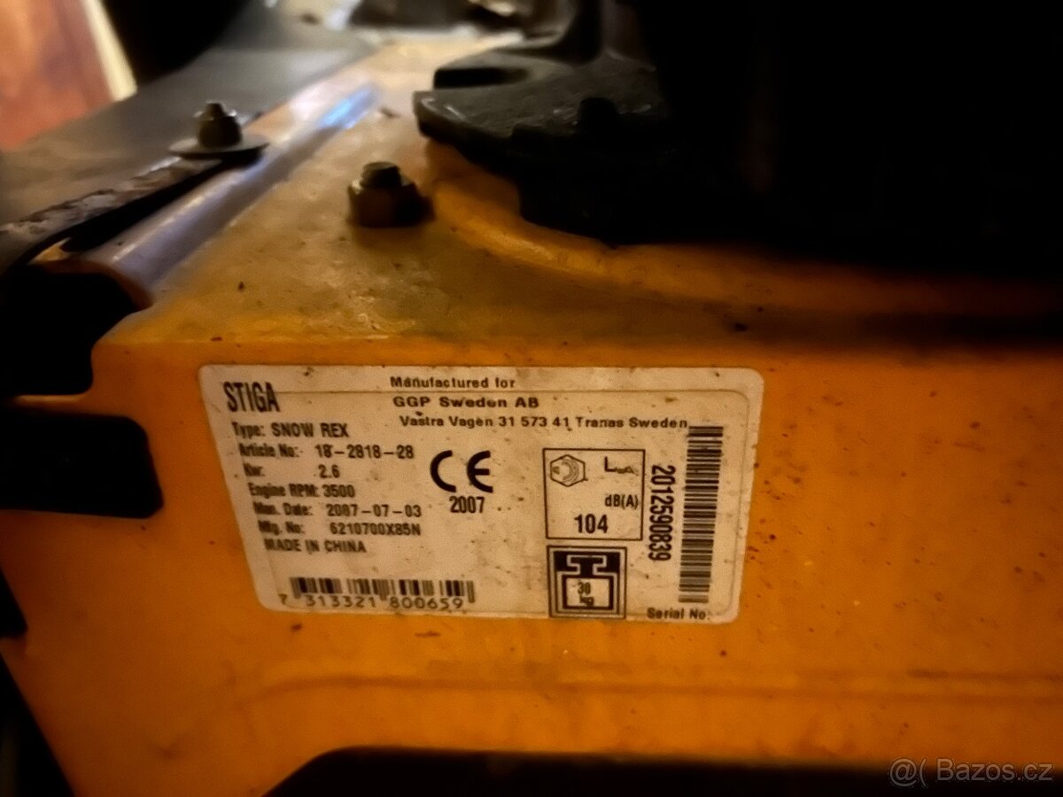 Stiga snowrex fréza - 2