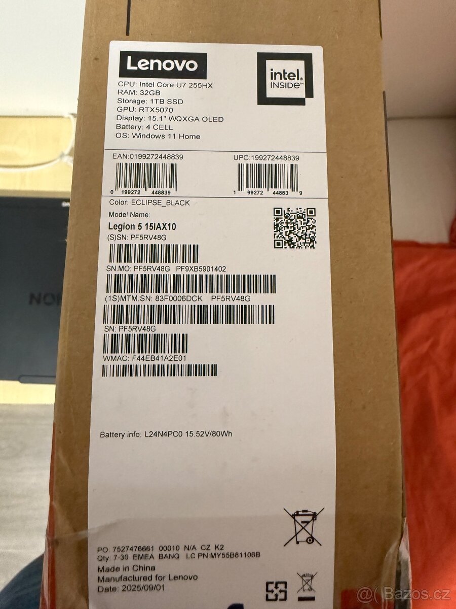 Lenovo LEGION 5 rtx5070/32gb/1tb/oled - 2