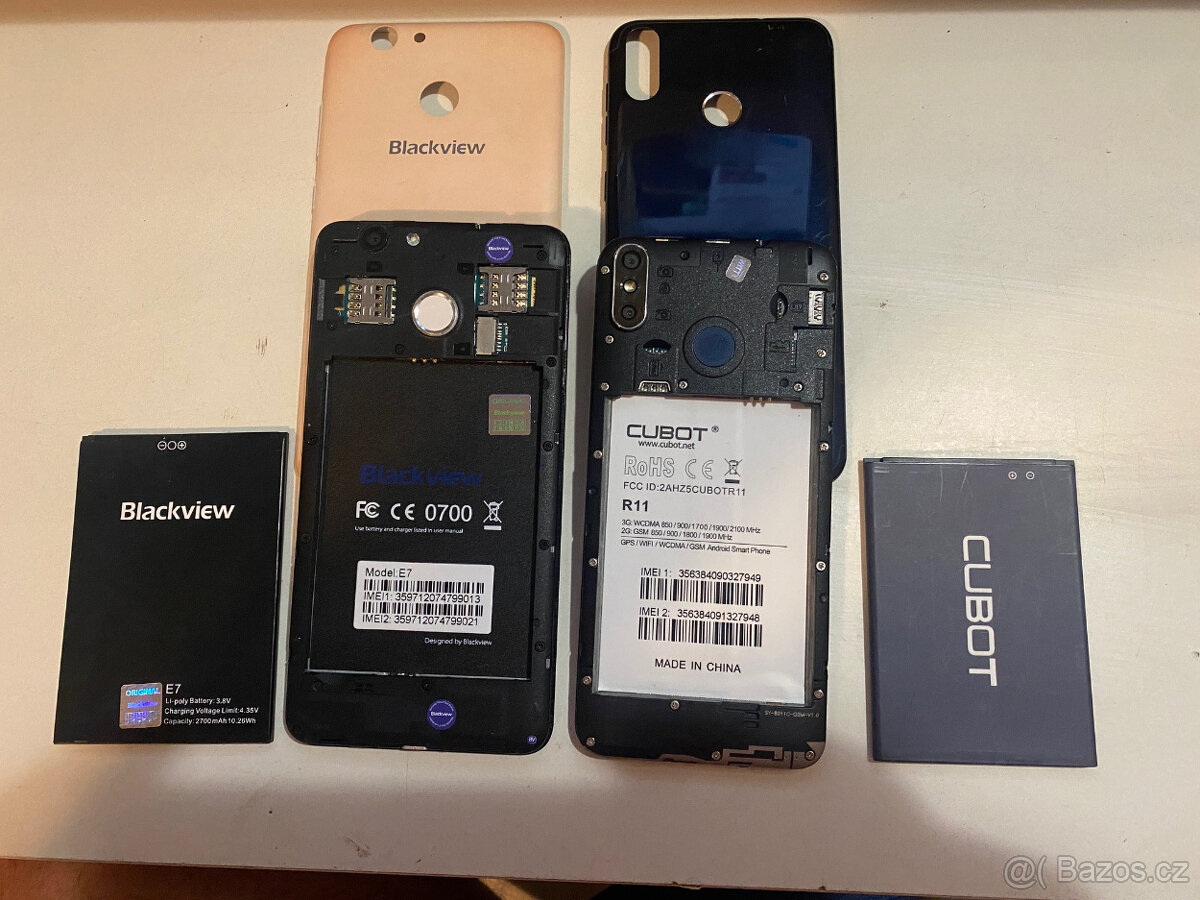 Blackview E7 a Cubot R11 - cena za oba.... - 2