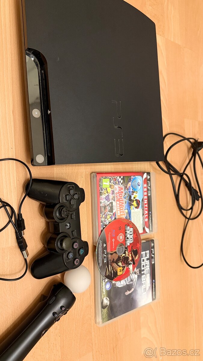 PlayStation 3 Slim + 3 hry aat - 2