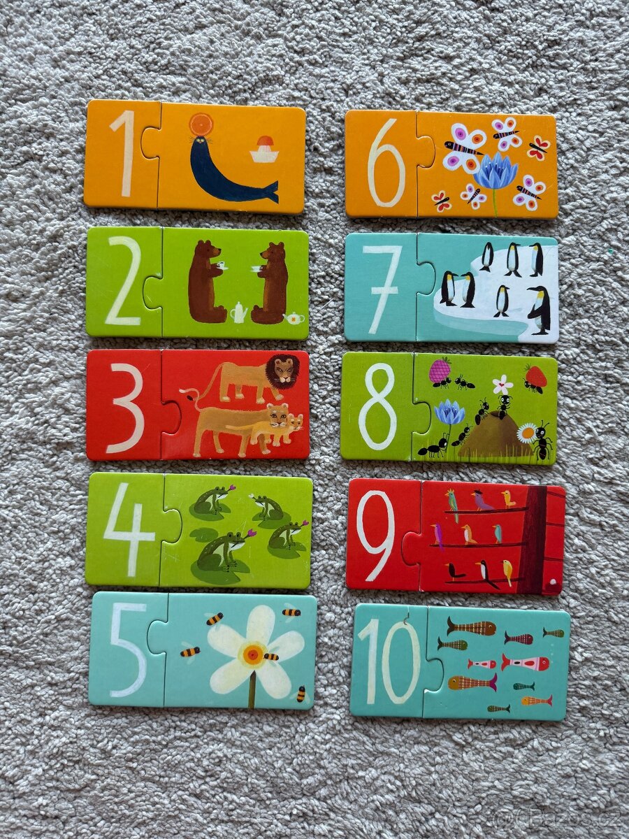 Djeco puzzle duo čísla - 2