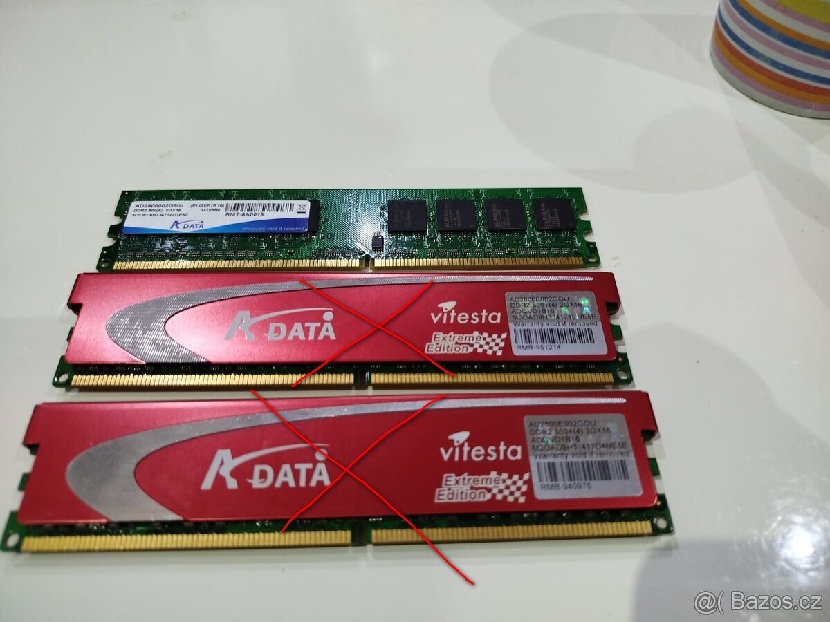 Prodám paměť DDR2 800+ ADATA vitesta - 2