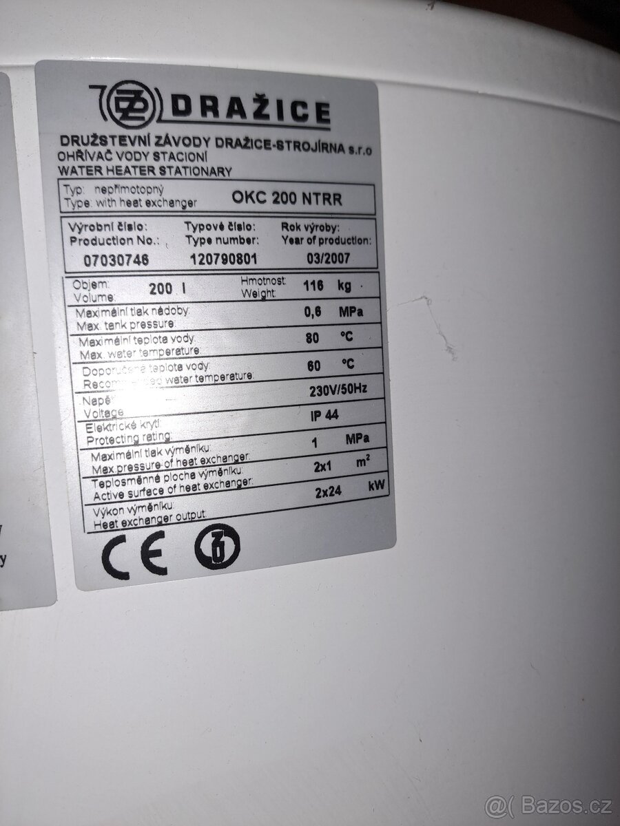 Bojler Drazice okc 200 - 2