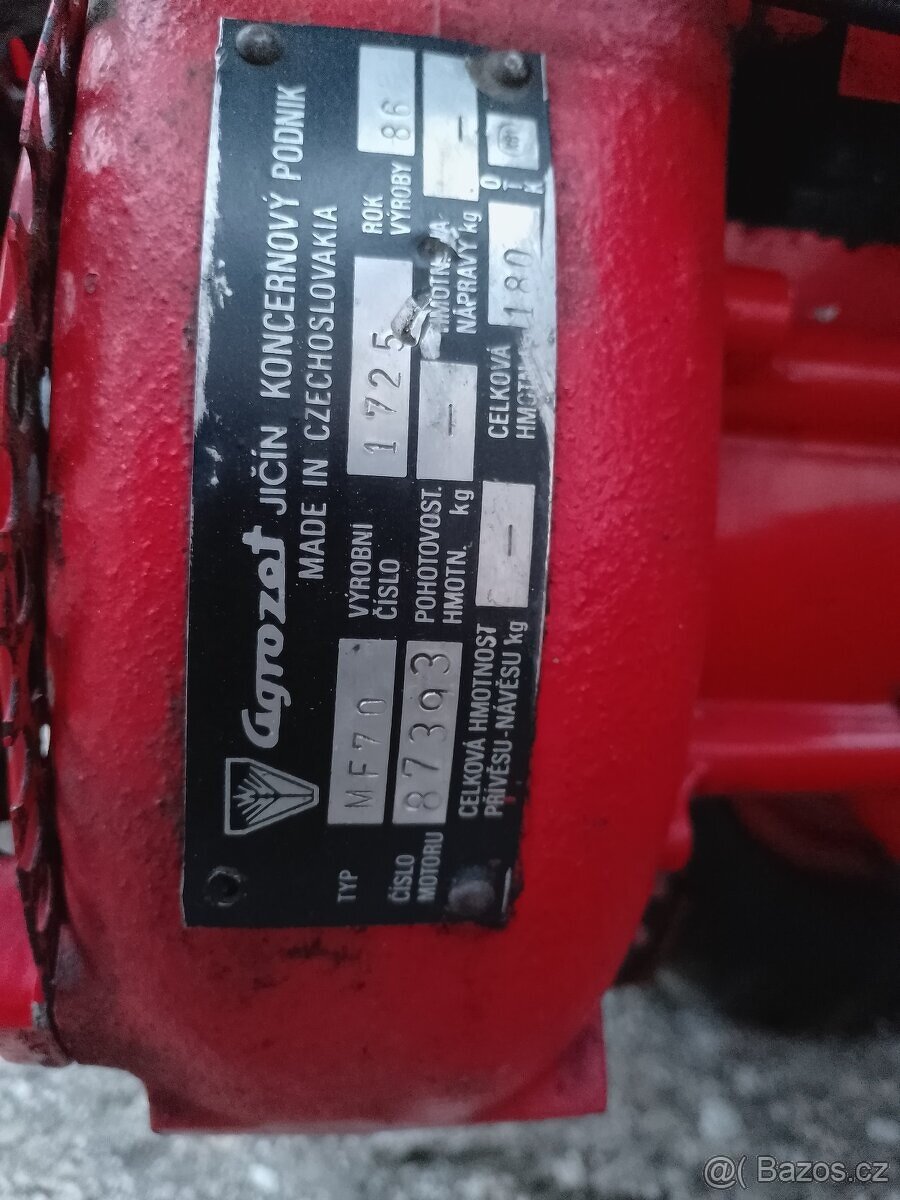 MF-70 malotraktor agrozet Jičín - 2