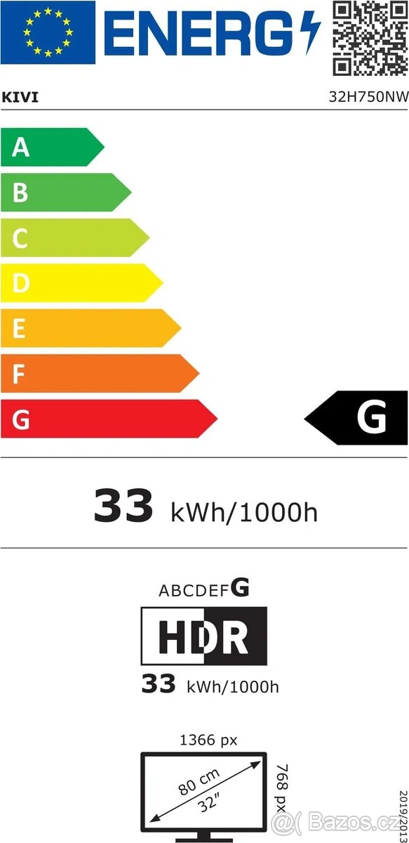 Chytrá televize 32" KIVI 32H750NW - 2