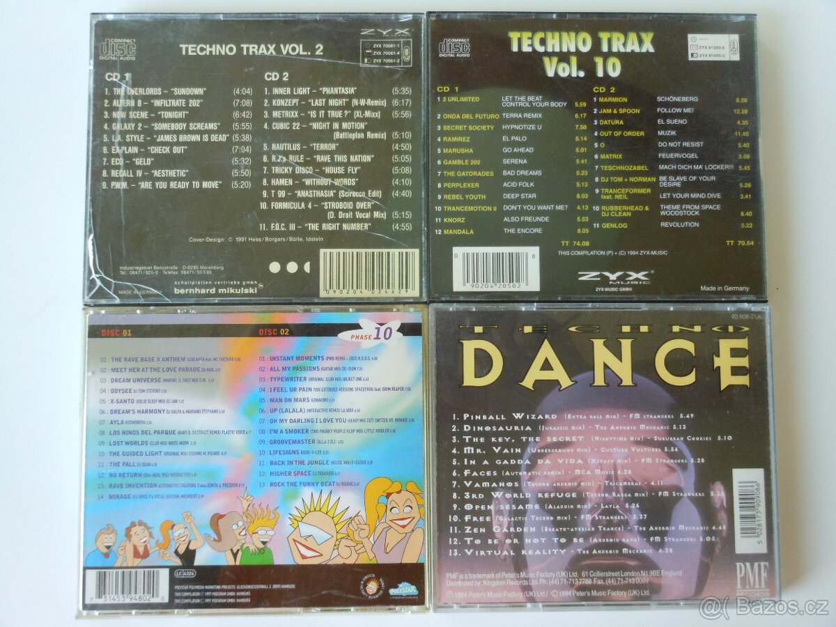 CD TechnoTrax, RaveBase, TechnoDance 90-léta - 2