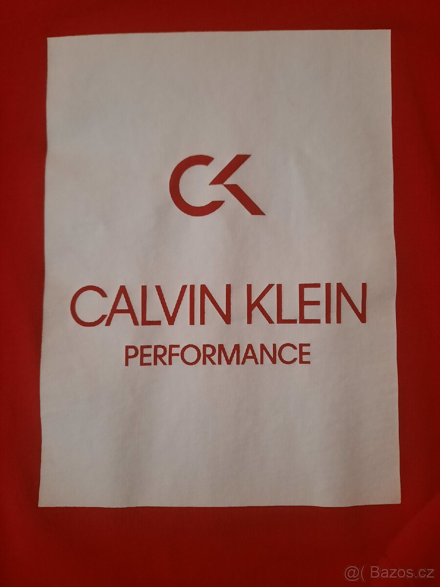 Červená mikina Calvin Klein,v.L, velmi dobry stav - 2