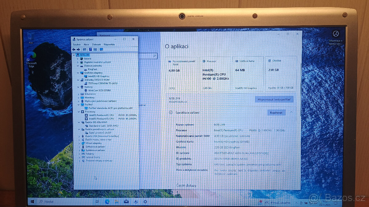 NTB#249 Samsung R730, Pentium, 17.3", SSD, Win10 - 2