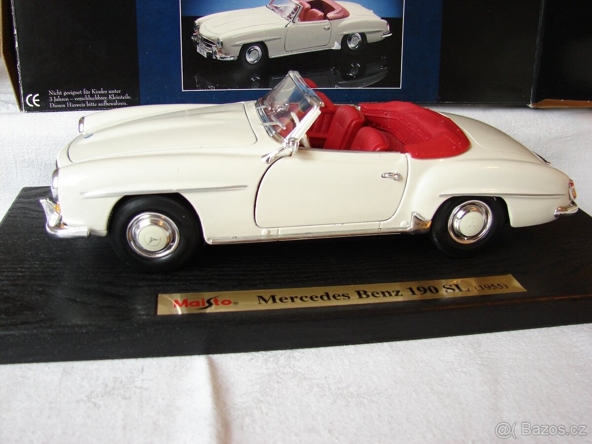 1:18 MAISTO - Mercedes-Benz 190 SL (1955) bílá - 2