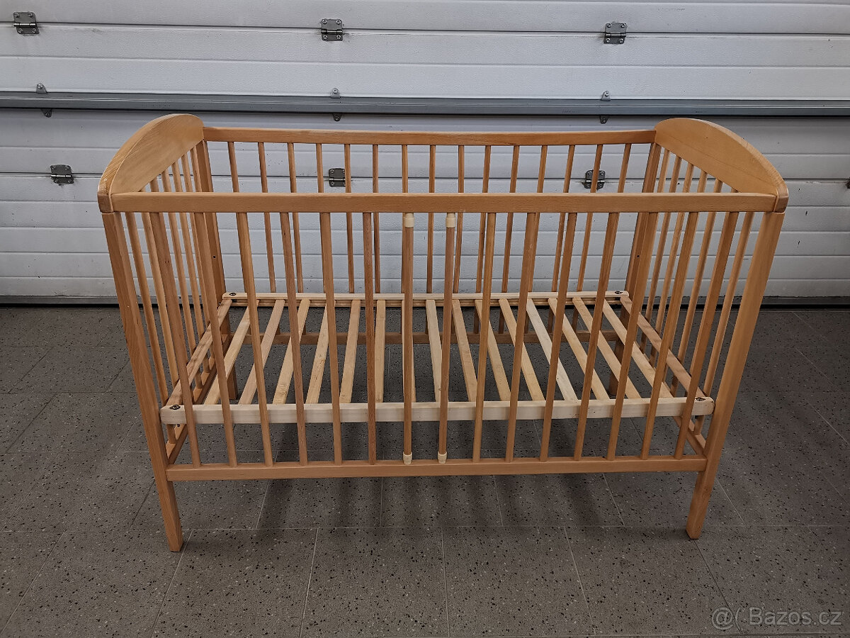 Dětská dřevěná postýlka 120x60cm - 2