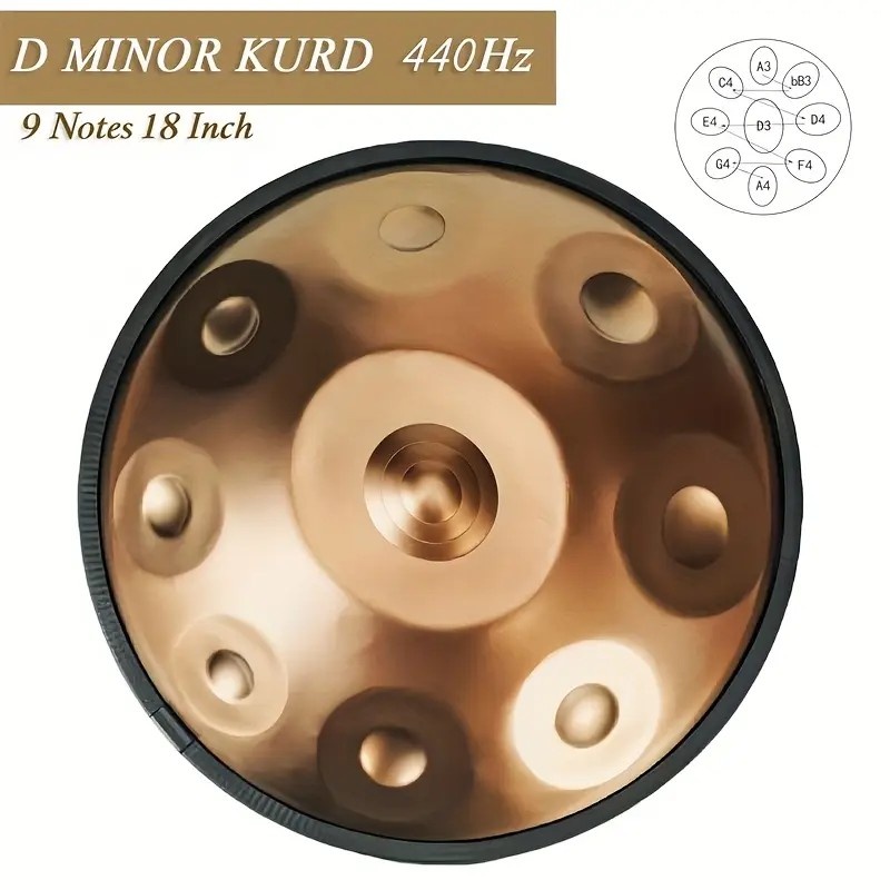 Buben Handpan Drum 46cm 9 tónů 440hz - 2