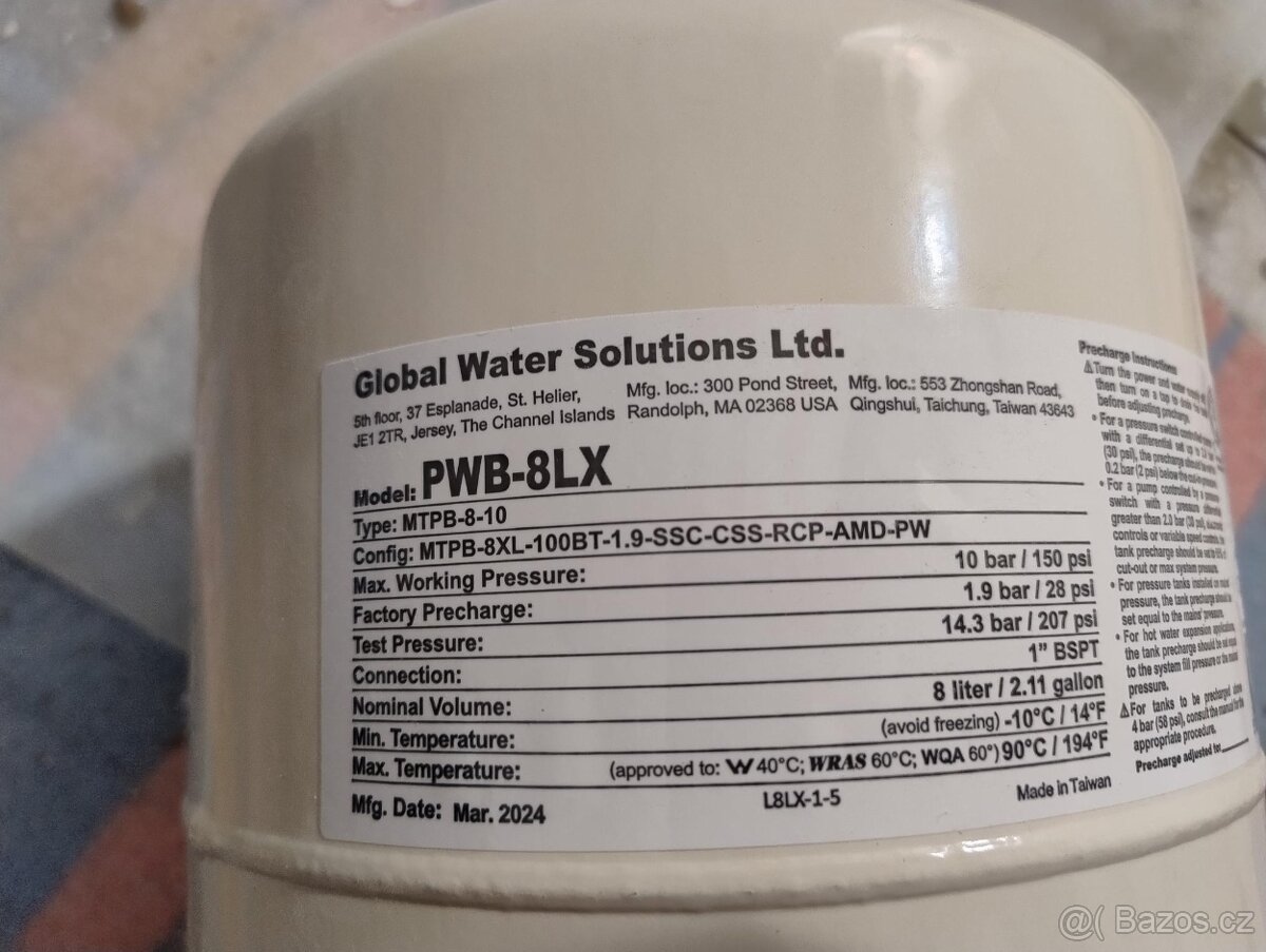 Tlaková nádoba PWB-8LX - 2