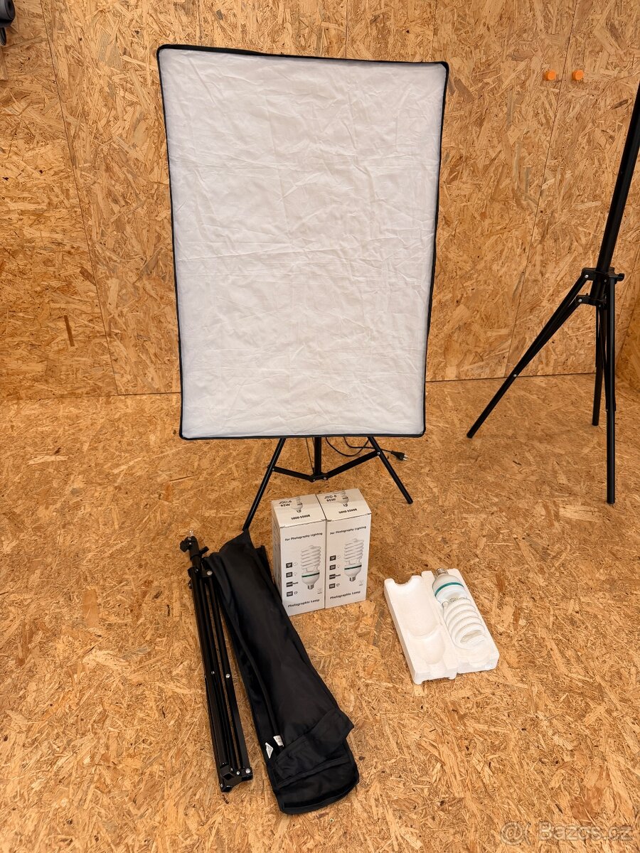 Trvale osvetleni, 2x softbox 4studio se stativy - 2