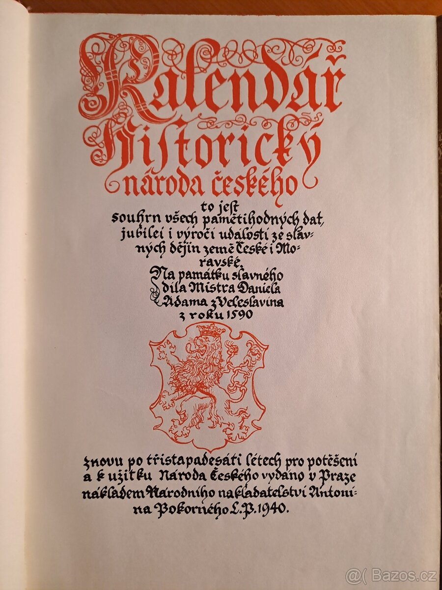 Kalendář historický národa českého - 2