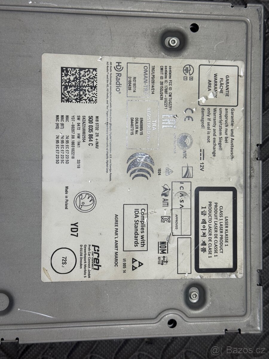 Jednotka MIB2 Škoda 5Q0035864B - 2