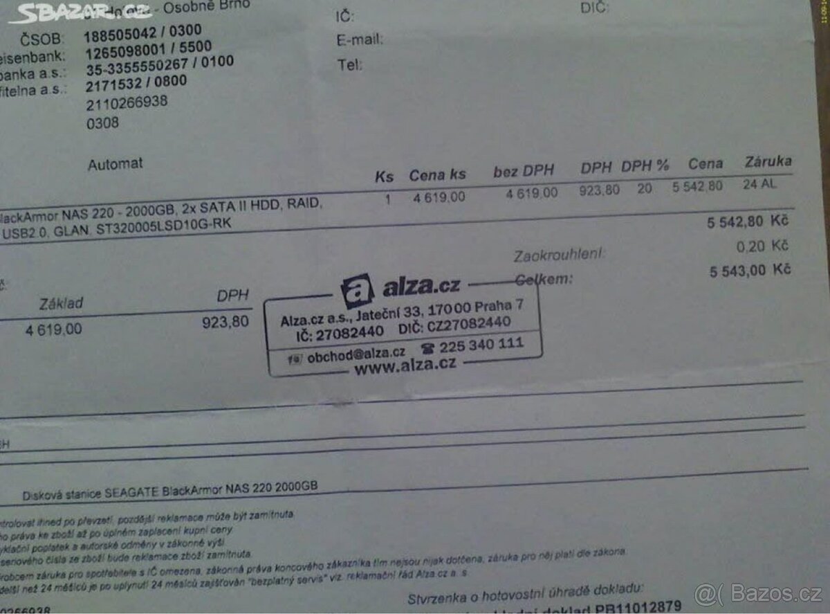 1TB 1000GB Seagate BlackArmor HDD 7200 3.5 - 2