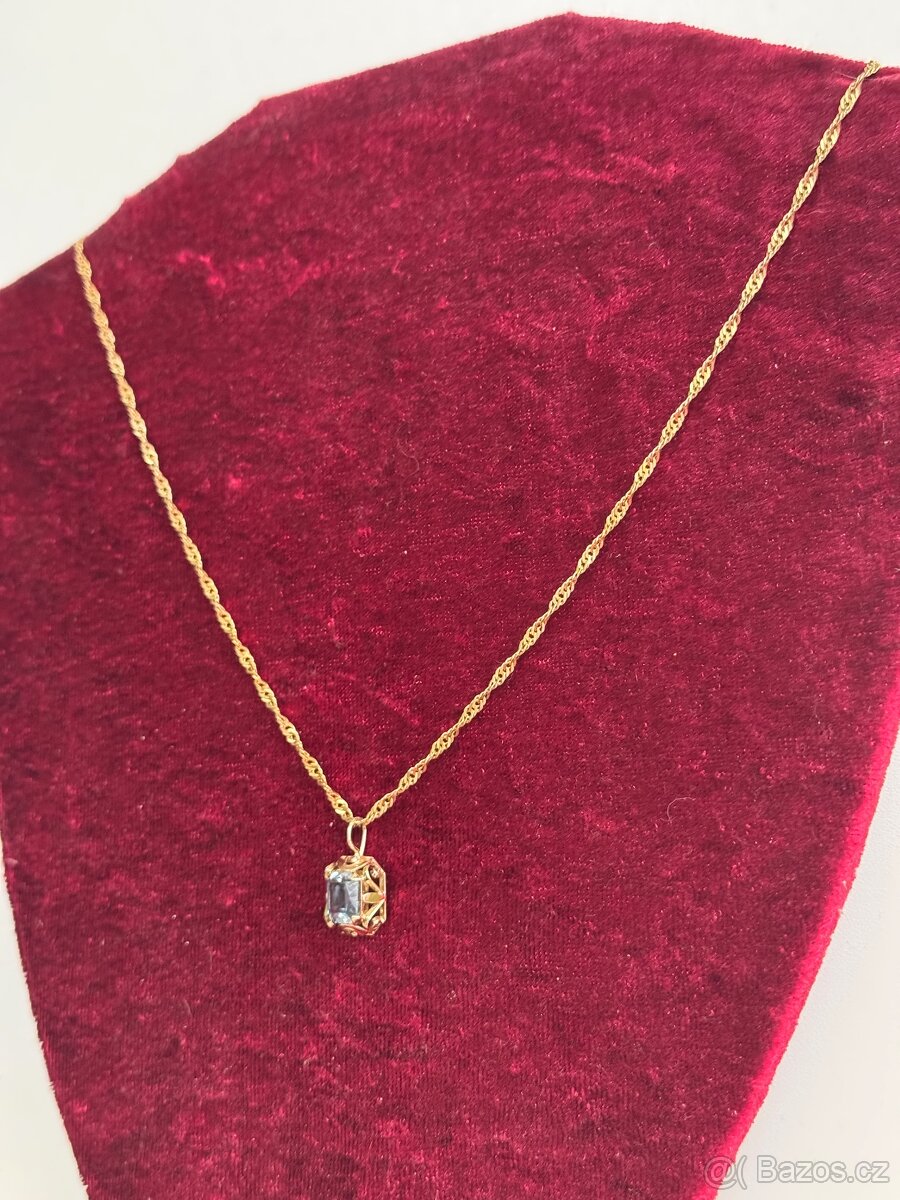 Zlatý řetízek s přívěskem 6,9g 585/1000 - 2