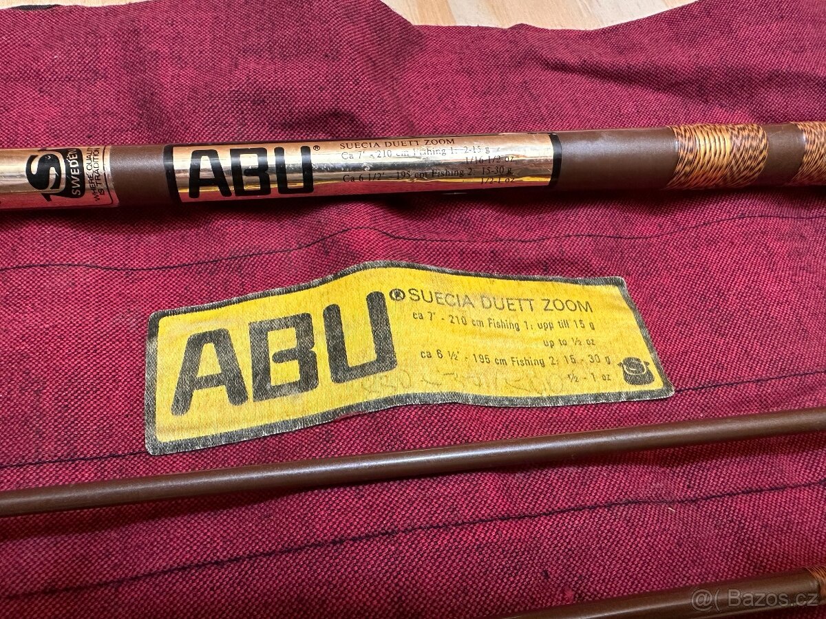 RETRO PŘÍVLAČOVÝ PRUT ABU SUECIA DUET ZOOM 2,10m / 3-15g & 1 - 2