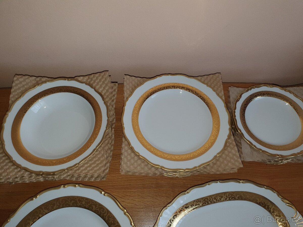 Jídelní servis se silným zlatým lemem THUN - 2