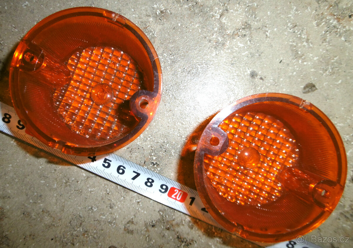 Stare oranzove plexiskla na blinkry Jawa ČZ prodam 2 ks - 2