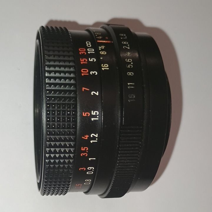 Pentacon MC 1,8/50 auto - RED (M42) - TOP STAV - 2